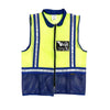 2 TONE SLEEVELESS REFLECTIVE VEST LIME/BLUE