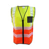 2 TONE SLEEVELESS REFLECTIVE VEST LIME/ORANGE