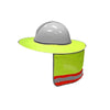BRIMMED SUN PROTECTOR FOR HARD HAT C/W REFLECTIVE STRIP