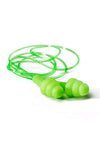 GREEN CORDED REUSABLE EARPLUGS
