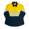 HI VIS WOMEN'S TWO TONE VENTED LONG SLEEVE WORK SHIRT