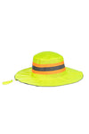 HI VIZ BRIMMED BUSH HAT C/W REFLECTIVE TAPE
