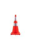 ORANGE SOFT PVC TRAFFIC CONE c/w REFLECTIVE TAPE