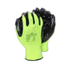 NITRILE PALM DIPPED LIME GLOVES