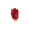RED PVC HEAVY DUTY GLOVES ROUGH PALM