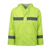 RUBBERISED HI VIZ REFLECTIVE LIME RAINSUIT