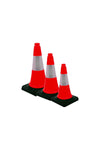 TRAFFIC CONE WITH BLACK RUBBER BASE
